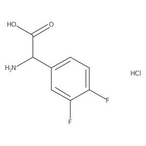 (R)-2-Amino-2-(3,4-difluorophenyl)acetic acid hydrochloride Structure