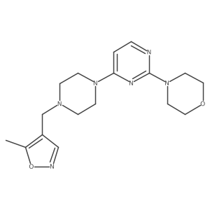 4-(4-{4-[(5-Methyl-1,2-oxazol-4-yl)methyl]piperazin-1-yl}pyrimidin-2-yl)morpholine Structure