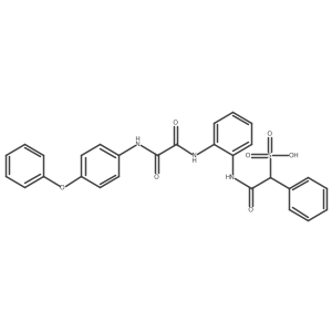 2-Oxo-2-[2-[[2-oxo-2-(4-phenoxyanilino)acetyl]amino]anilino]-1-phenylethanesulfonic acid Structure
