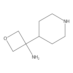 3-(Piperidin-4-yl)oxetan-3-amine结构式