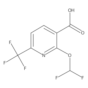 2-Difluoromethoxy-6-(trifluoromethyl)nicotinic acid Structure