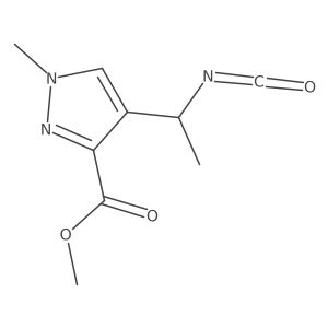 methyl 4-(1-isocyanatoethyl)-1-methyl-1H-pyrazole-3-carboxylate Structure