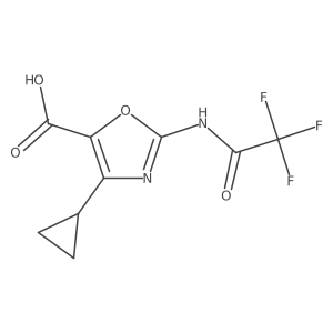 4-Cyclopropyl-2-(2,2,2-trifluoroacetamido)-1,3-oxazole-5-carboxylic acid Structure