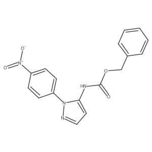 benzyl N-[1-(4-nitrophenyl)-1H-pyrazol-5-yl]carbamate结构式