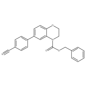 benzyl 6-(4-cyanophenyl)-3,4-dihydro-2H-1,4-benzoxazine-4-carboxylate Structure