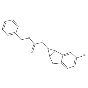 benzyl N-{3-bromo-1H,1aH,6H,6aH-cyclopropa[a]inden-1-yl}carbamate结构式