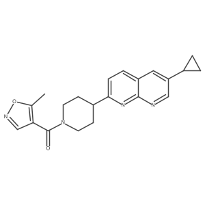 6-Cyclopropyl-2-[1-(5-methyl-1,2-oxazole-4-carbonyl)piperidin-4-yl]-1,8-naphthyridine Structure