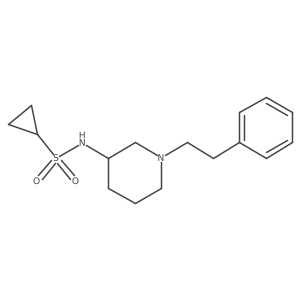 N-[1-(2-phenylethyl)piperidin-3-yl]cyclopropanesulfonamide结构式