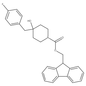 (9H-fluoren-9-yl)methyl 4-[(4-fluorophenyl)methyl]-4-hydroxypiperidine-1-carboxylate结构式