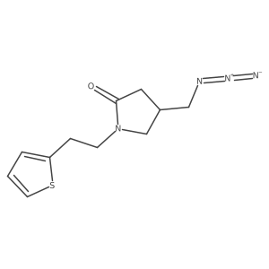 4-(Azidomethyl)-1-[2-(thiophen-2-yl)ethyl]pyrrolidin-2-one结构式