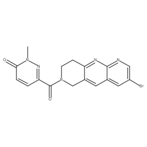 6-{3-bromo-6H,7H,8H,9H-pyrido[2,3-b]1,6-naphthyridine-7-carbonyl}-2-methyl-2,3-dihydropyridazin-3-one结构式