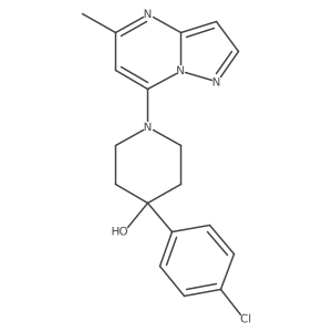 4-(4-Chlorophenyl)-1-{5-methylpyrazolo[1,5-a]pyrimidin-7-yl}piperidin-4-ol Structure