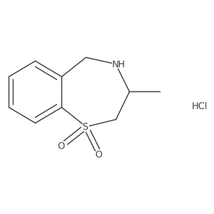 3-Methyl-2,3,4,5-tetrahydro-1lambda6,4-benzothiazepine-1,1-dionehydrochloride结构式