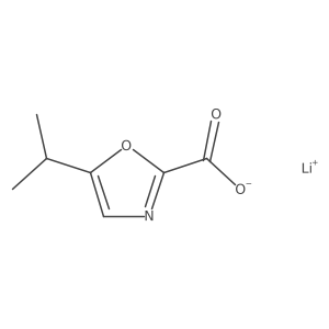 Lithium(1+)5-(propan-2-yl)-1,3-oxazole-2-carboxylate结构式