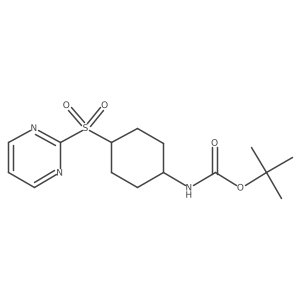 tert-butyl N-(4-pyrimidin-2-ylsulfonylcyclohexyl)carbamate结构式