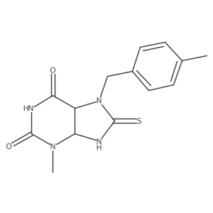 3-methyl-7-[(4-methylphenyl)methyl]-8-sulfanylidene-5,9-dihydro-4H-purine-2,6-dione结构式