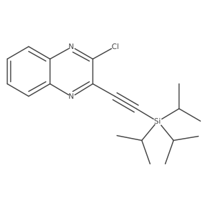 2-Chloro-3-(2-triisopropylsilylacetylenyl)quinoxaline结构式