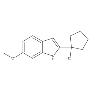 1-(6-methoxy-1H-indol-2-yl)cyclopentan-1-ol结构式