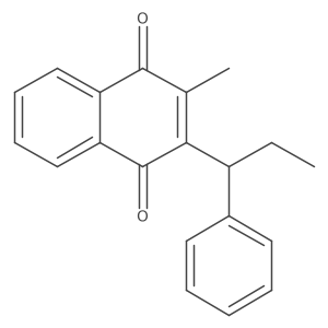 2-Methyl-3-(1-phenylpropyl)-1,4-naphthalenedione结构式