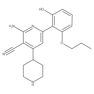 2-Amino-6-(2-hydroxy-6-propoxyphenyl)-4-(4-piperidinyl)-3-pyridinecarbonitrile结构式
