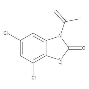 4,6-Dichloro-1,3-dihydro-1-(1-methylethenyl)-2H-benzimidazol-2-one结构式