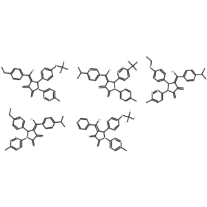5-(4-Ethoxyphenyl)-4-[hydroxy-(4-propan-2-ylphenyl)methylidene]-1-(6-methylpyridazin-3-yl)pyrrolidine-2,3-dione;4-[(4-ethylphenyl)-hydroxymethylidene]-1-(6-methylpyridazin-3-yl)-5-[4-(trifluoromethoxy)phenyl]pyrrolidine-2,3-dione;5-(4-ethylphenyl)-4-[hydroxy-(4-propan-2-ylphenyl)methylidene]-1-(6-methylpyridazin-3-yl)pyrrolidine-2,3-dione;4-[hydroxy-(4-propan-2-ylphenyl)methylidene]-1-(6-methylpyridazin-3-yl)-5-[5-(trifluoromethyl)pyridin-2-yl]pyrrolidine-2,3-dione;4-[hydroxy(pyridin-4-yl)methylidene]-1-(6-结构式
