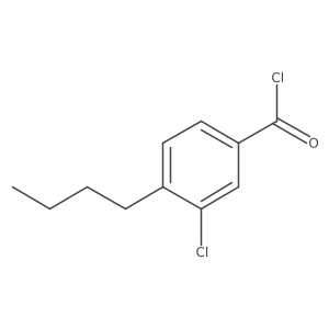 4-Butyl-3-chlorobenzoyl chloride Structure