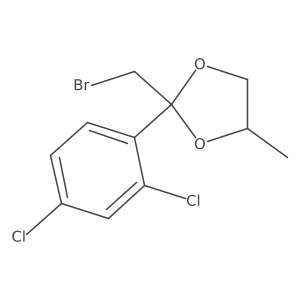 2-(Bromomethyl)-2-(2,4-dichlorophenyl)-4-methyl-1,3-dioxolane结构式