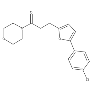 4-(3-(5-(4-Chlorophenyl)-2-furyl)propanoyl)morpholine结构式