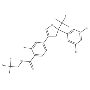 4-(5-(3,5-Dichlorophenyl)-5-(trifluoromethyl)-4,5-dihydroisoxazol-3-yl)-2-methyl-N-(2,2,2-trifluoroethyl)benzamide Structure