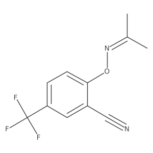 2-[[(1-Methylethylidene)amino]oxy]-5-(trifluoromethyl)benzonitrile Structure