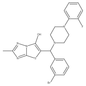 5-((3-Bromophenyl)(4-(2-fluorophenyl)piperazin-1-yl)methyl)-2-methylthiazolo[3,2-b][1,2,4]triazol-6-ol结构式