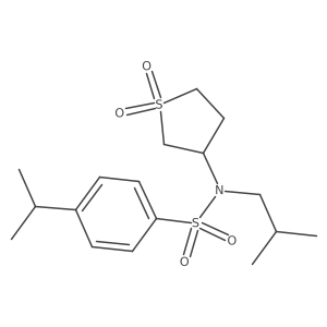 N-(1,1-dioxidotetrahydrothiophen-3-yl)-N-isobutyl-4-isopropylbenzenesulfonamide Structure