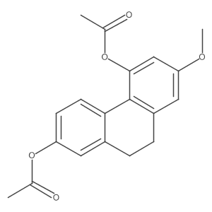 2,5-Phenanthrenediol, 9,10-dihydro-7-methoxy-, 2,5-diacetate结构式