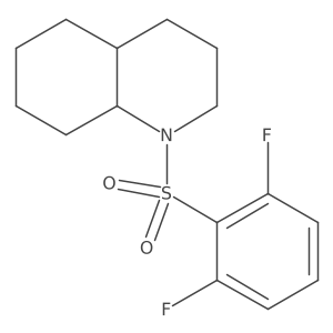 1-(2,6-difluorophenyl)sulfonyl-3,4,4a,5,6,7,8,8a-octahydro-2H-quinoline Structure