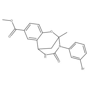 methyl 3-(3-bromophenyl)-2-methyl-4-oxo-3,4,5,6-tetrahydro-2H-2,6-methanobenzo[g][1,3,5]oxadiazocine-8-carboxylate Structure