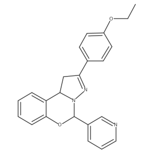 2-(4-ethoxyphenyl)-5-(pyridin-3-yl)-5,10b-dihydro-1H-benzo[e]pyrazolo[1,5-c][1,3]oxazine Structure