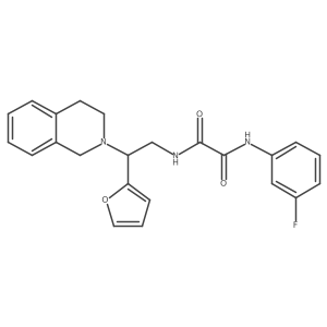 N1-(2-(3,4-dihydroisoquinolin-2(1H)-yl)-2-(furan-2-yl)ethyl)-N2-(3-fluorophenyl)oxalamide结构式