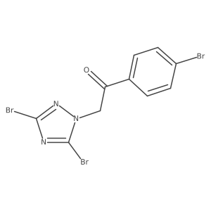 1-(4-bromophenyl)-2-(3,5-dibromo-1H-1,2,4-triazol-1-yl)ethan-1-one Structure