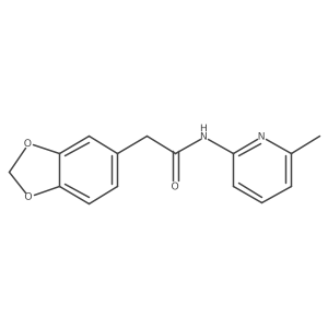 2-(benzo[d][1,3]dioxol-5-yl)-N-(6-methylpyridin-2-yl)acetamide结构式
