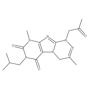 7-isobutyl-3,9-dimethyl-1-(2-oxopropyl)-7,9-dihydro-[1,2,4]triazino[3,4-f]purine-6,8(1H,4H)-dione结构式