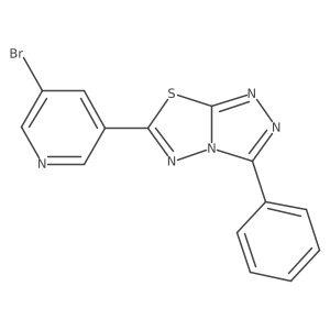6-(5-Bromo-3-pyridinyl)-3-phenyl[1,2,4]triazolo[3,4-b][1,3,4]thiadiazole Structure