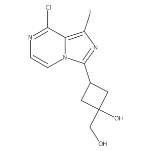 3-(8-Chloro-1-iodoimidazo[1,5-a]pyrazin-3-yl)-1-(hydroxymethyl)cyclobutanol结构式