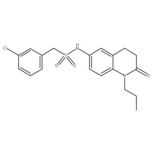 1-(3-chlorophenyl)-N-(2-oxo-1-propyl-1,2,3,4-tetrahydroquinolin-6-yl)methanesulfonamide Structure