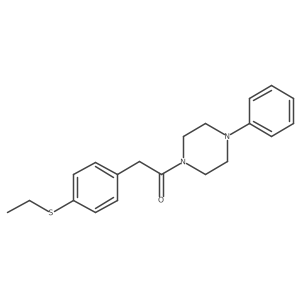2-(4-(Ethylthio)phenyl)-1-(4-phenylpiperazin-1-yl)ethanone结构式