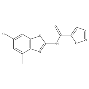 N-(6-chloro-4-methylbenzo[d]thiazol-2-yl)isoxazole-5-carboxamide结构式