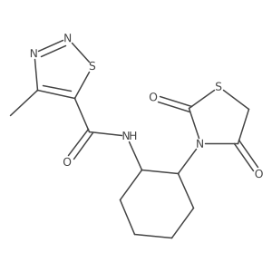 N-(2-(2,4-dioxothiazolidin-3-yl)cyclohexyl)-4-methyl-1,2,3-thiadiazole-5-carboxamide Structure