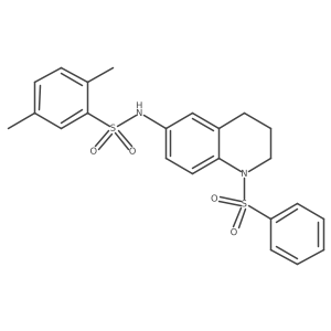 N-[1-(benzenesulfonyl)-1,2,3,4-tetrahydroquinolin-6-yl]-2,5-dimethylbenzene-1-sulfonamide Structure