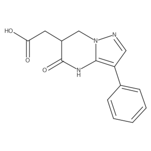 (5-Oxo-3-phenyl-4,5,6,7-tetrahydropyrazolo[1,5-a]pyrimidin-6-yl)acetic acid结构式