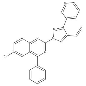 1-(6-Chloro-4-phenylquinazolin-2-yl)-3-pyridin-3-ylpyrazole-4-carbaldehyde结构式